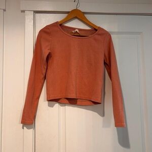 Pact Women's Long Sleeve Cropped Top - Terracotta